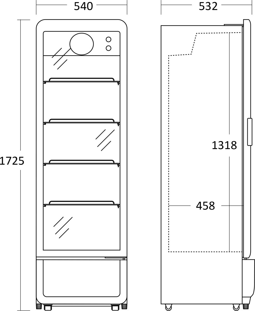 Scancool Displaykøleskab - DC280BD
