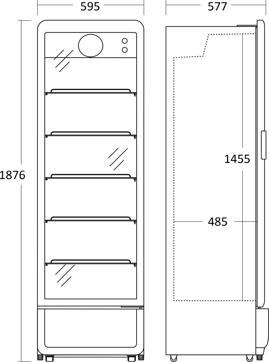 Scancool Displaykøleskab - DC380BD