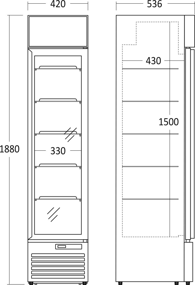 Scancool Displaykøleskab - DCC159BD