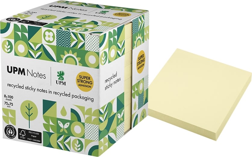 UPM Notes | 75x75 mm | Pastel gul