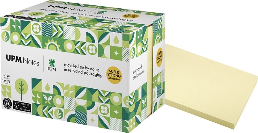 UPM Notes | 125x75 mm | Pastel gul