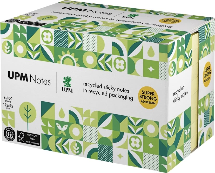 UPM Notes | 125x75 mm | Pastel gul