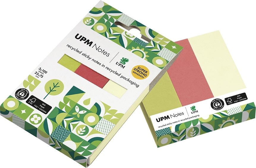 UPM Indexfaner | 25x75 mm | 3 farver