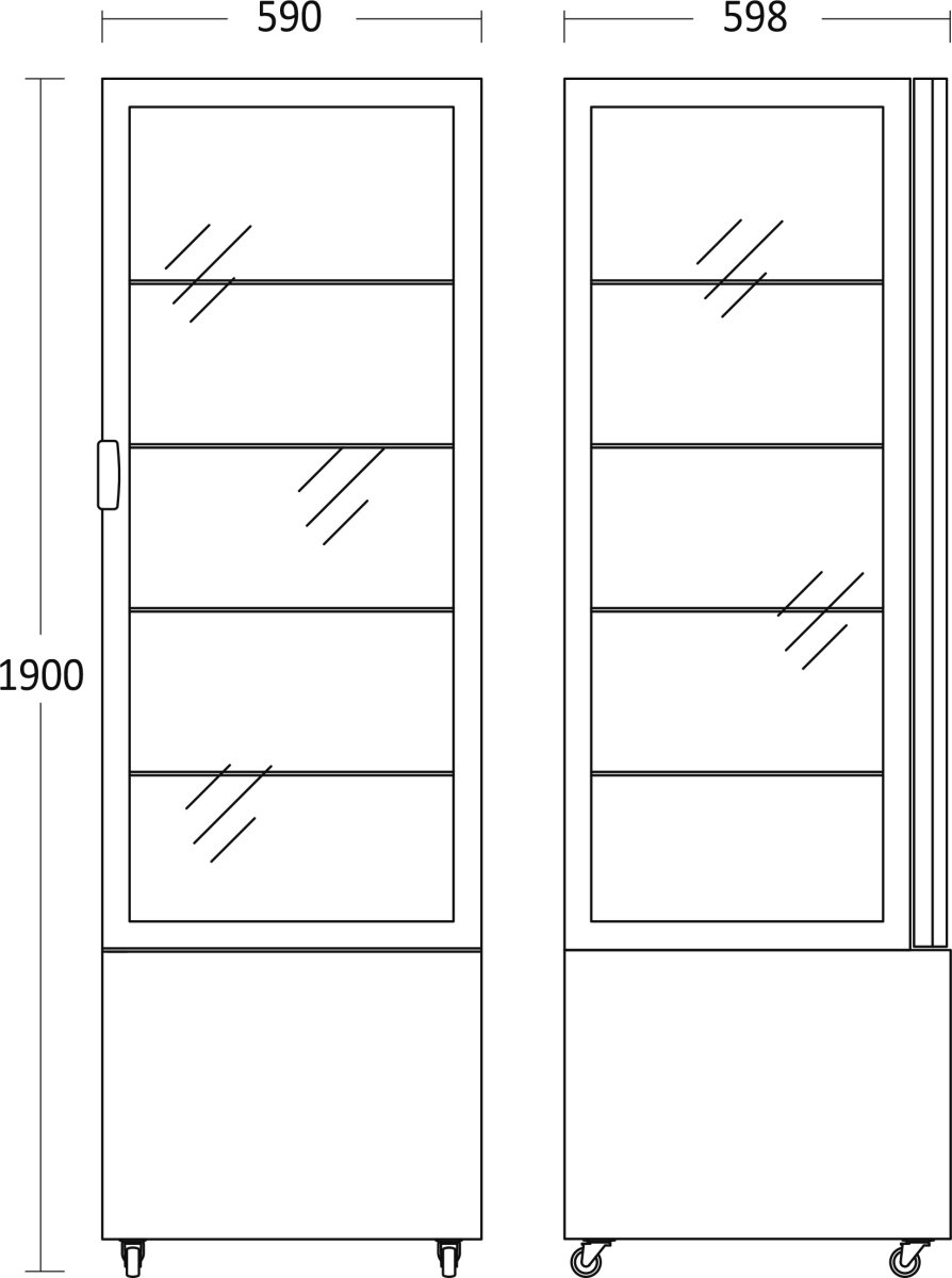 Scancool Displaykøleskab - DC402BB