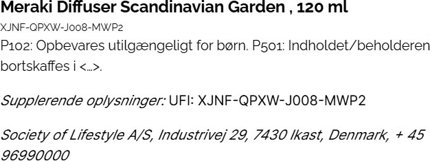 Meraki Duftfrisker m. Pinde, Scandinavian, 120 ml