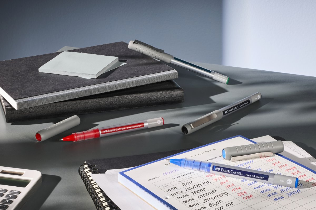 Faber-Castell Free Ink Rollerpen | EF | Sort