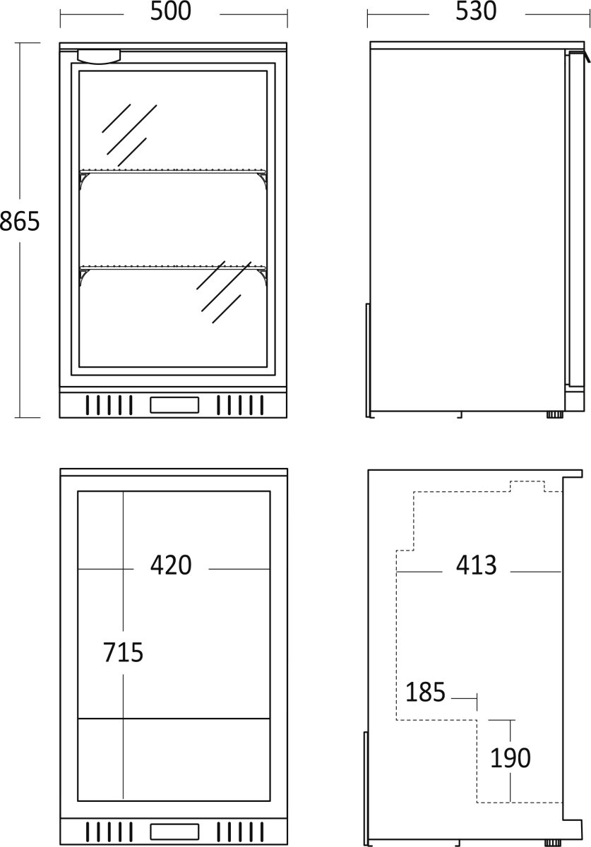 Scancool Køleskab -  BB131HBA