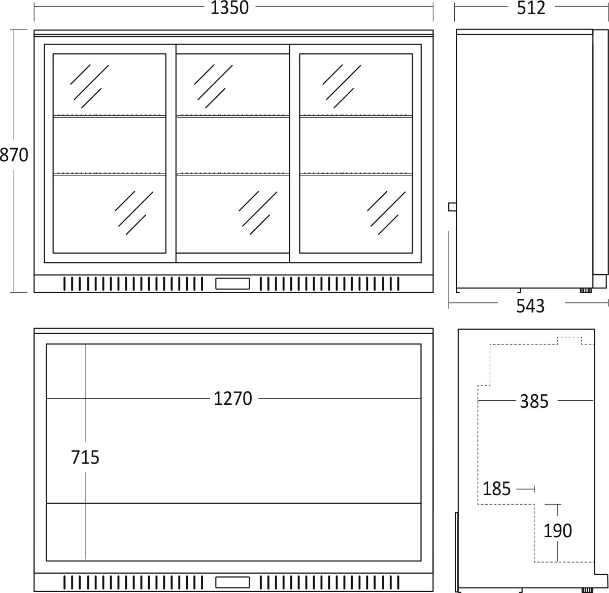 Scancool Køleskab - BB311SLBB, Backbarer