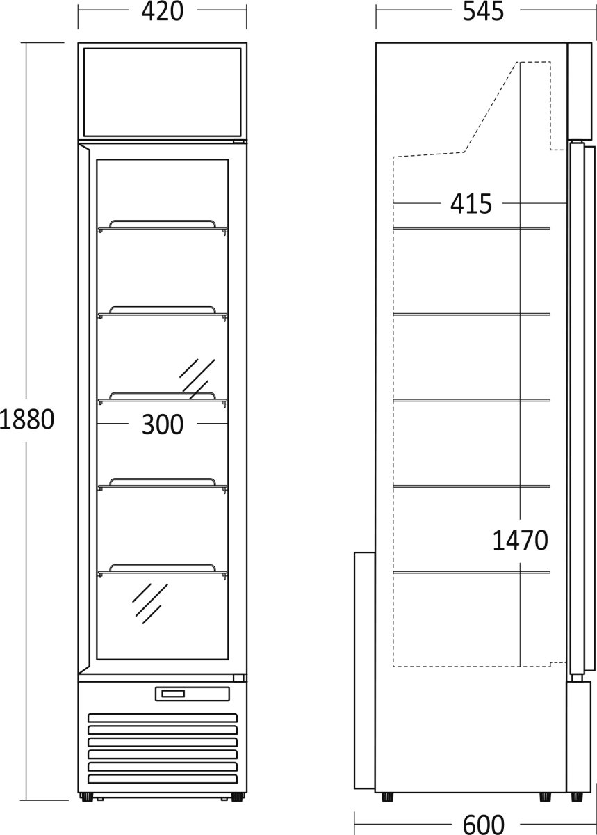 Scancool Displayfryser - DFC159BD