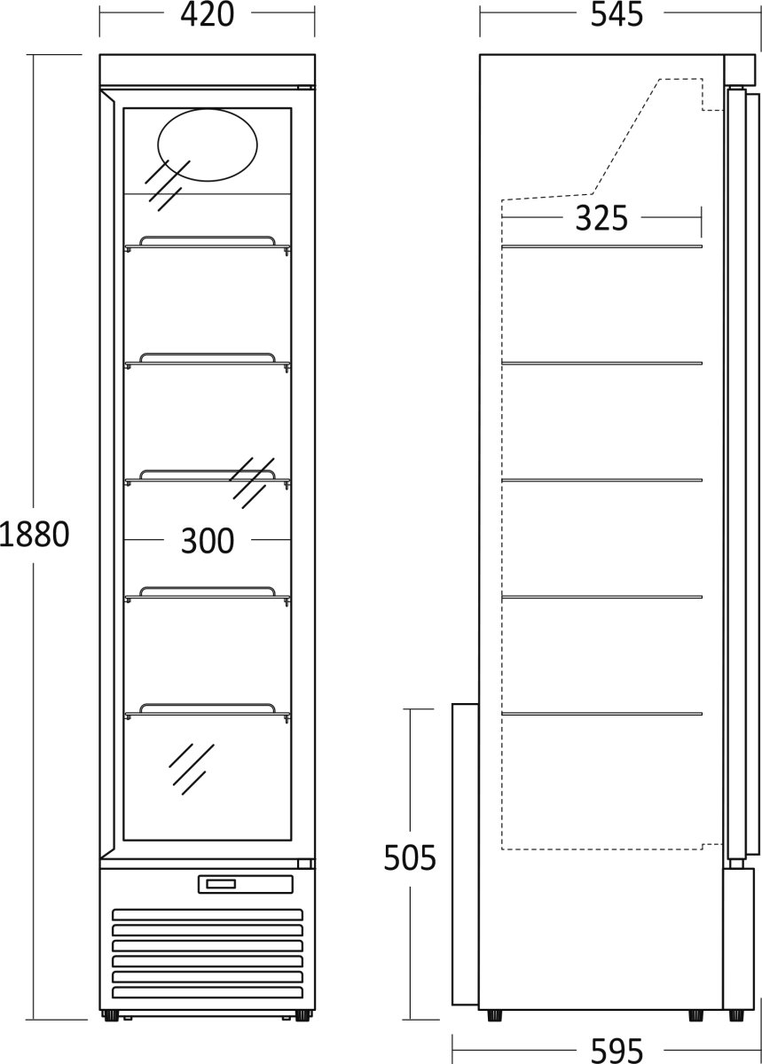 Scancool Displayfryser - DF160BD