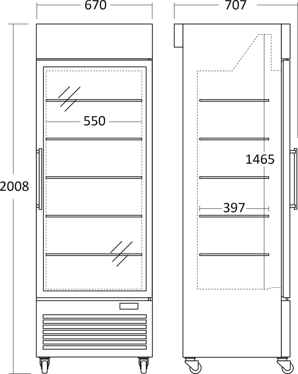 Scancool Displayfryser - DF400BD