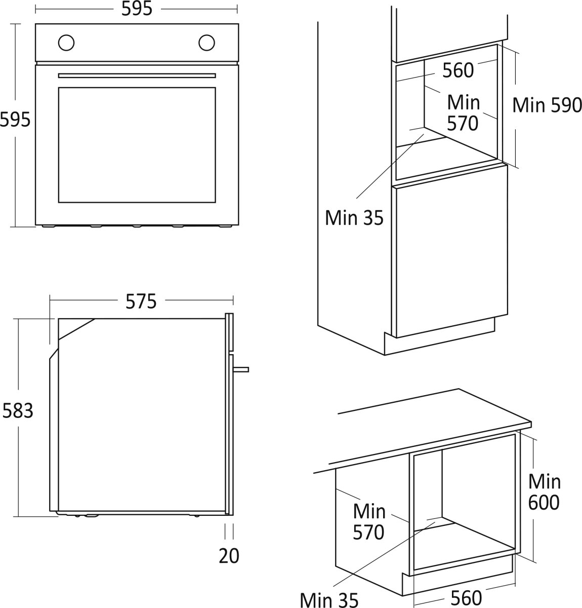 Scandomestic Indbygget Ovn, OVB70CWA