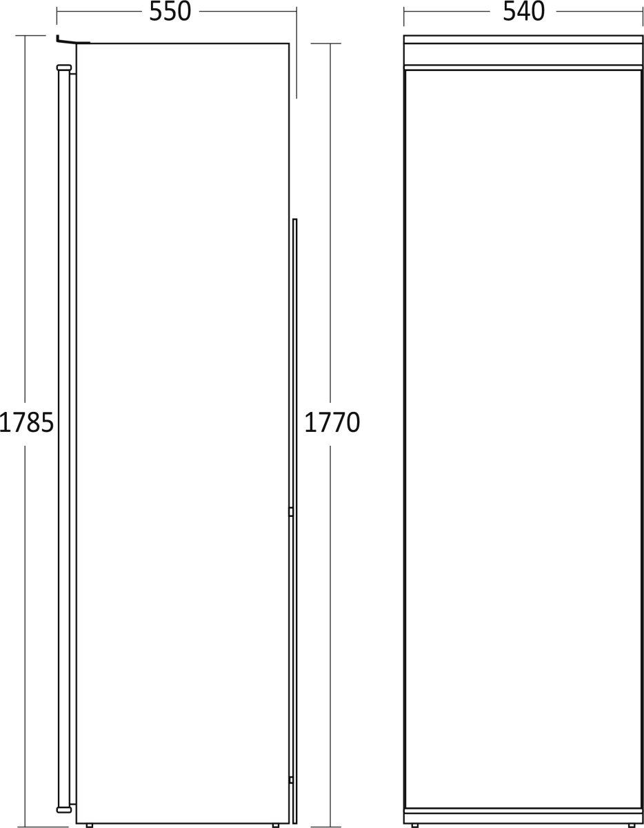 Scandomestic integrerbart fryseskab - FRI212NFWD