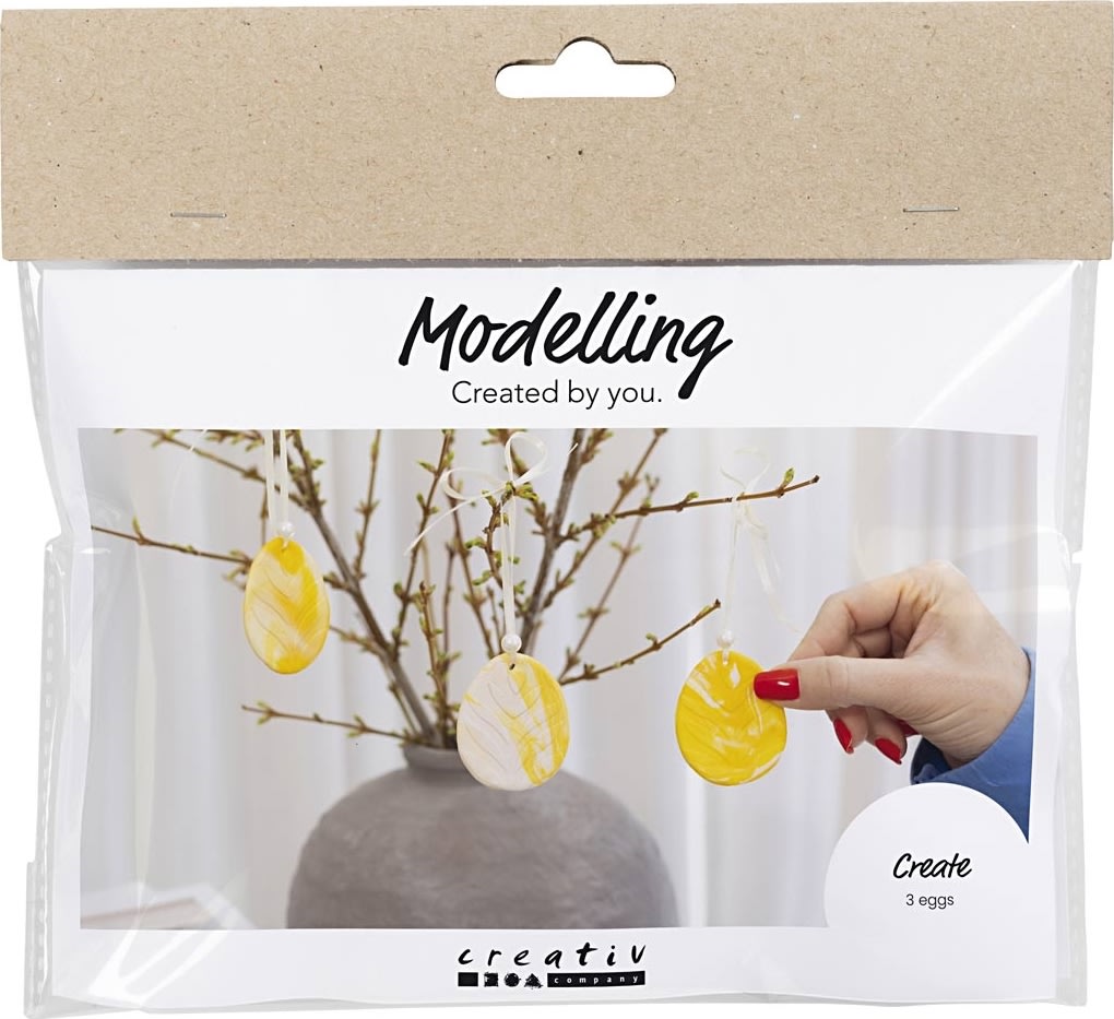 Mini DIY Kit Modellering | Æg | Gul & pastel