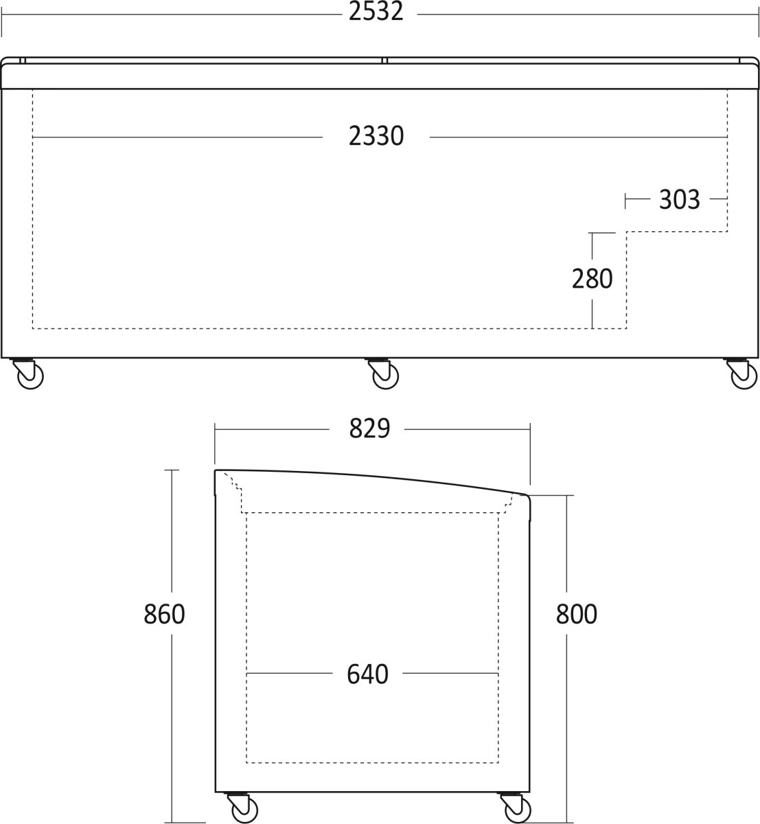 Scandomestic supermarkedsfryser - SIF900ADGD