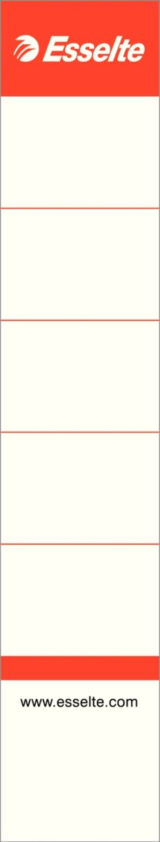 Esselte Rygetiket | Smal | Lang | 100 stk.