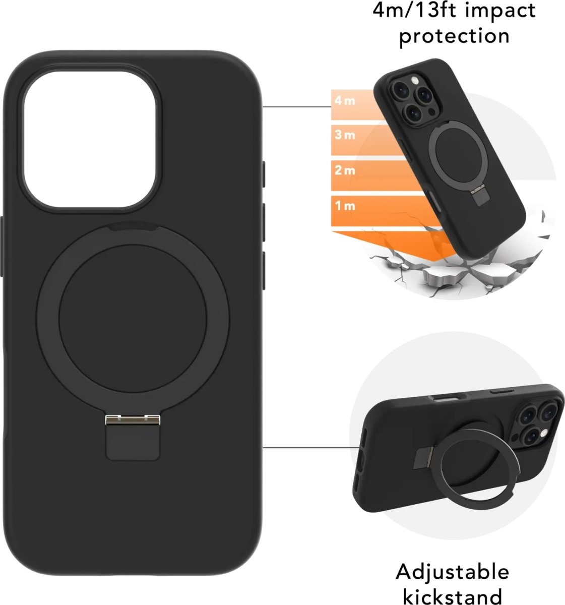 Iceland Ultra D3O MS Kick  iP 17e/16e/15/14/13 Blk