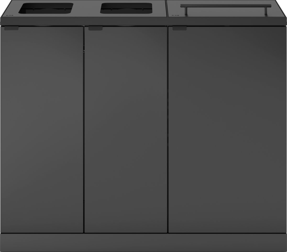 Bica 955 Affaldsstation 4 spande m/låg, antracit