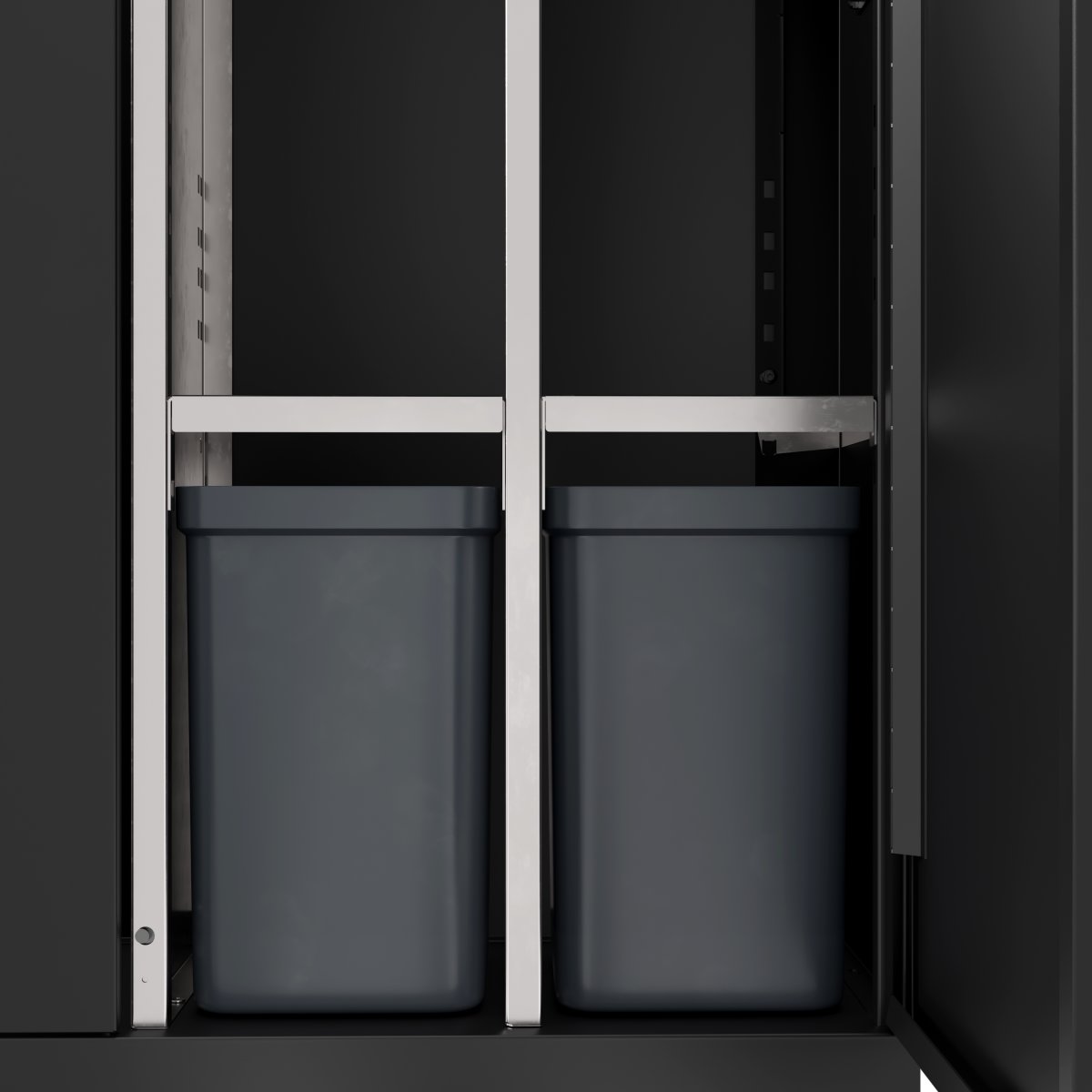 Bica 955 Affaldsstation 4 spande m/låg, antracit