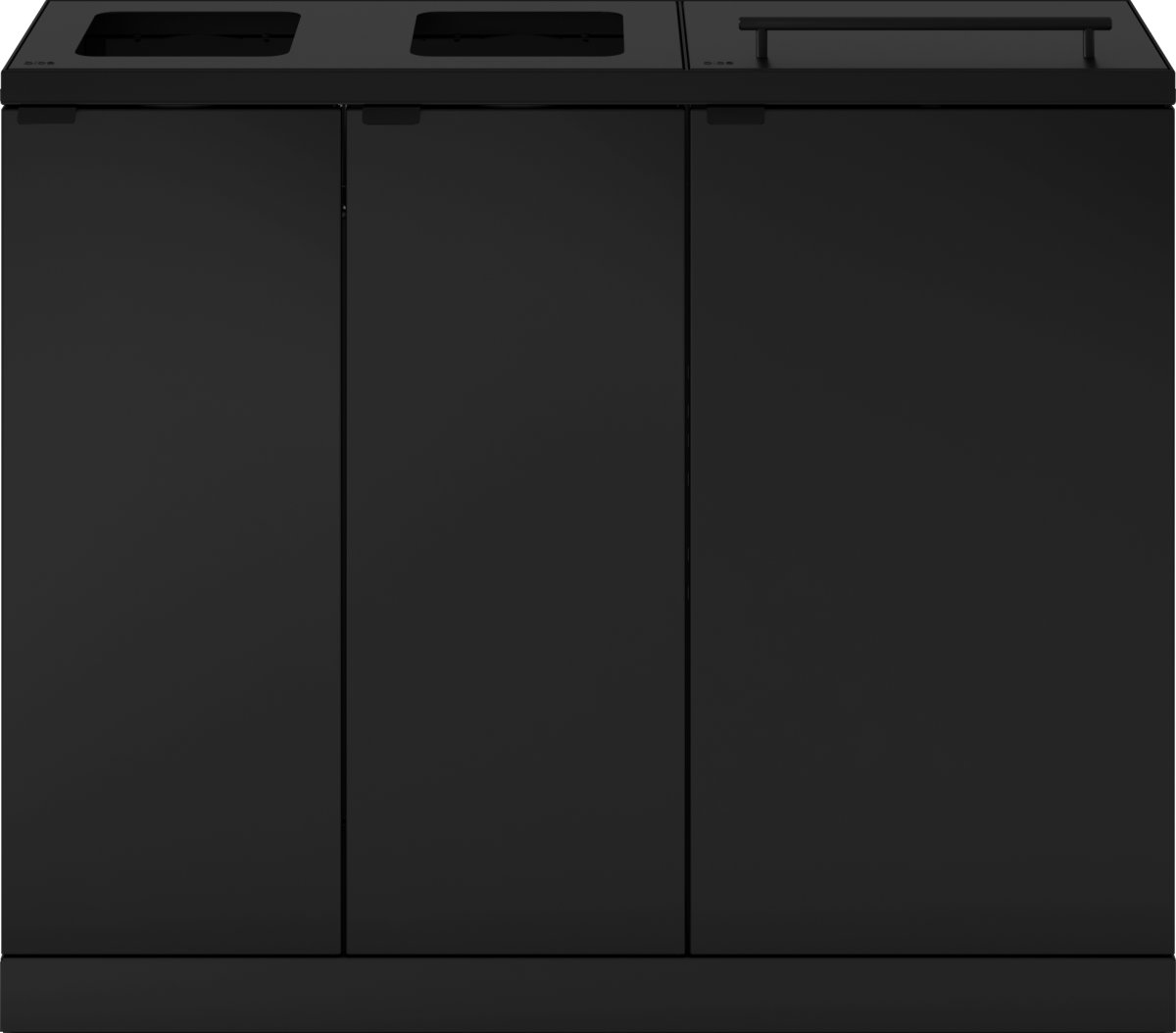 Bica 955 Affaldsstation 4 spande m/låg , sort