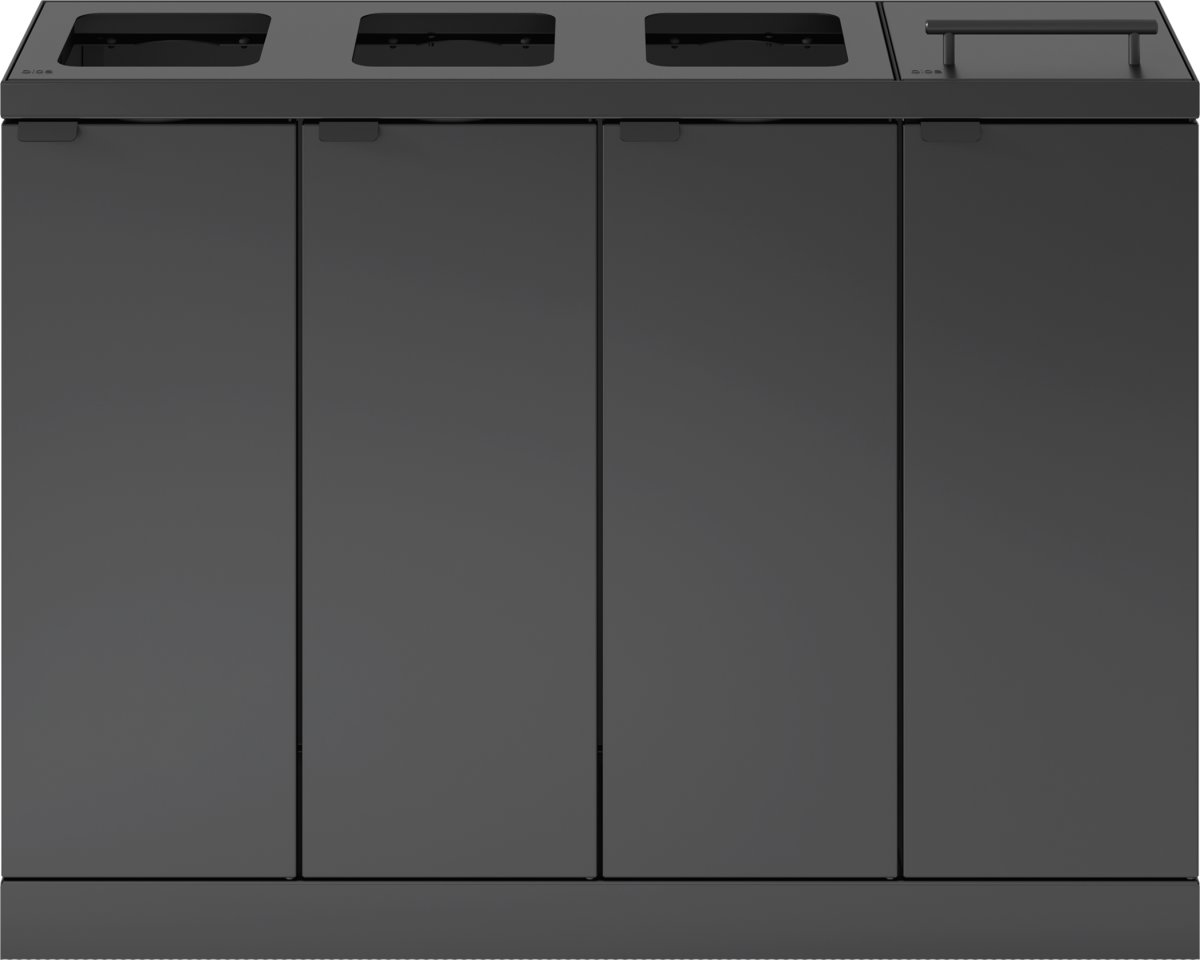 Bica 892 Affaldsstation 4x60L, Låg, Antracit