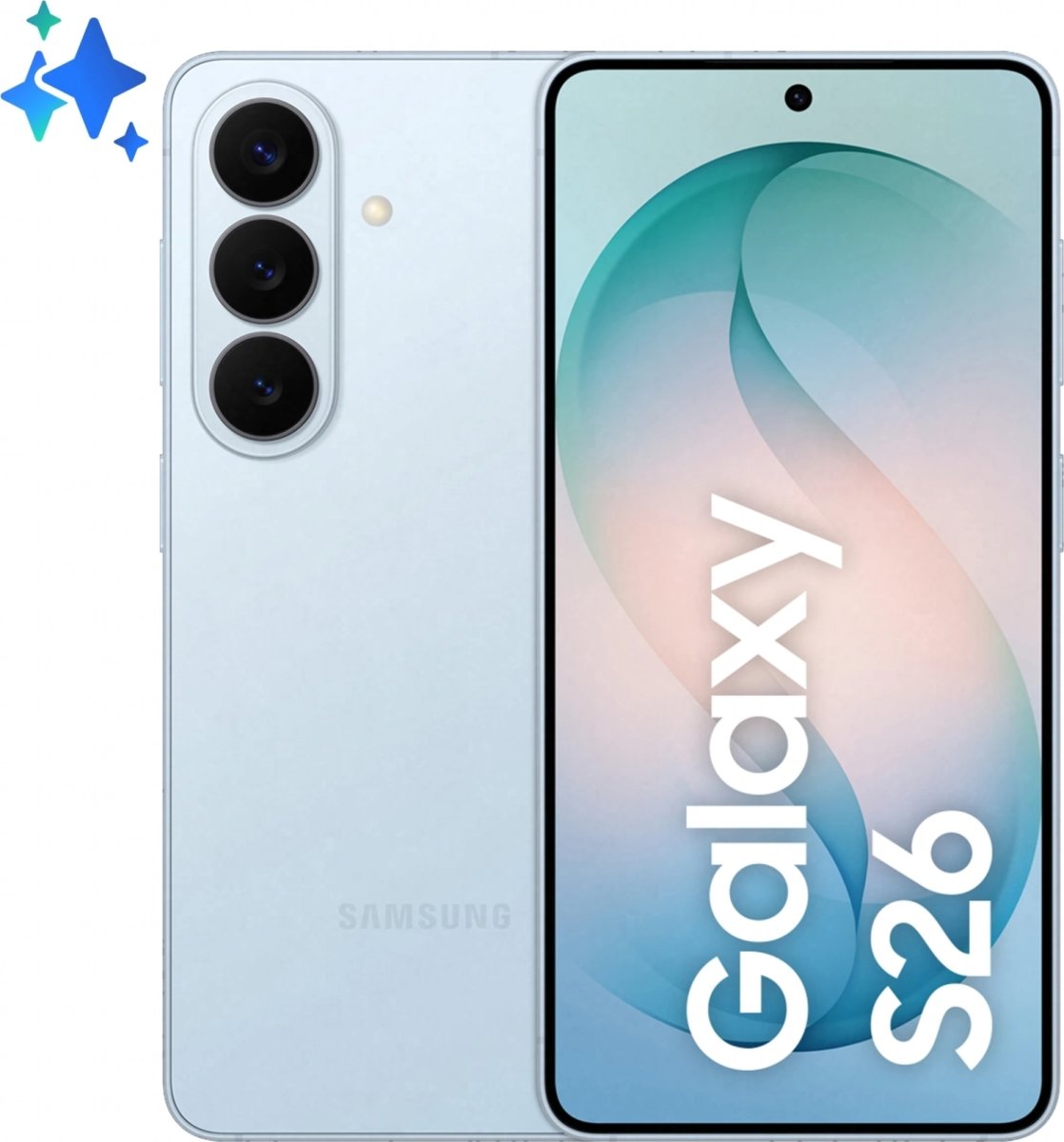 Samsung Galaxy S26 smartphone, 512GB, Sky Blue