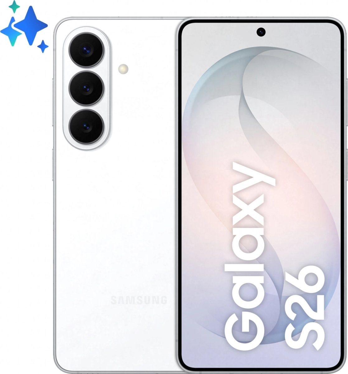 Samsung Galaxy S26 smartphone, 512GB, hvid