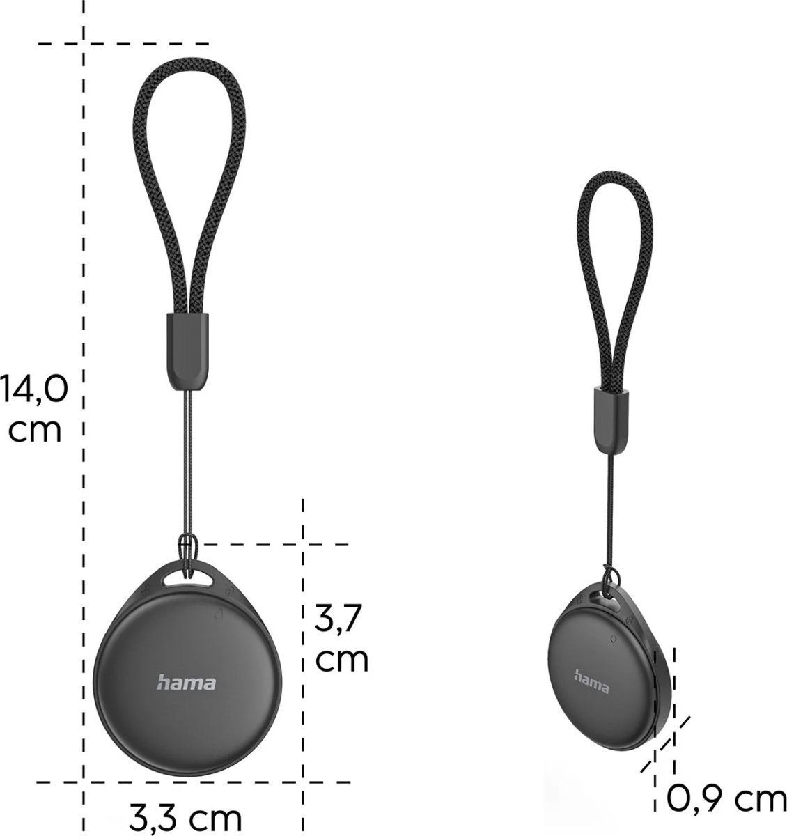 HAMA Nøglefinder til Apple og Android, 2 stk, sort