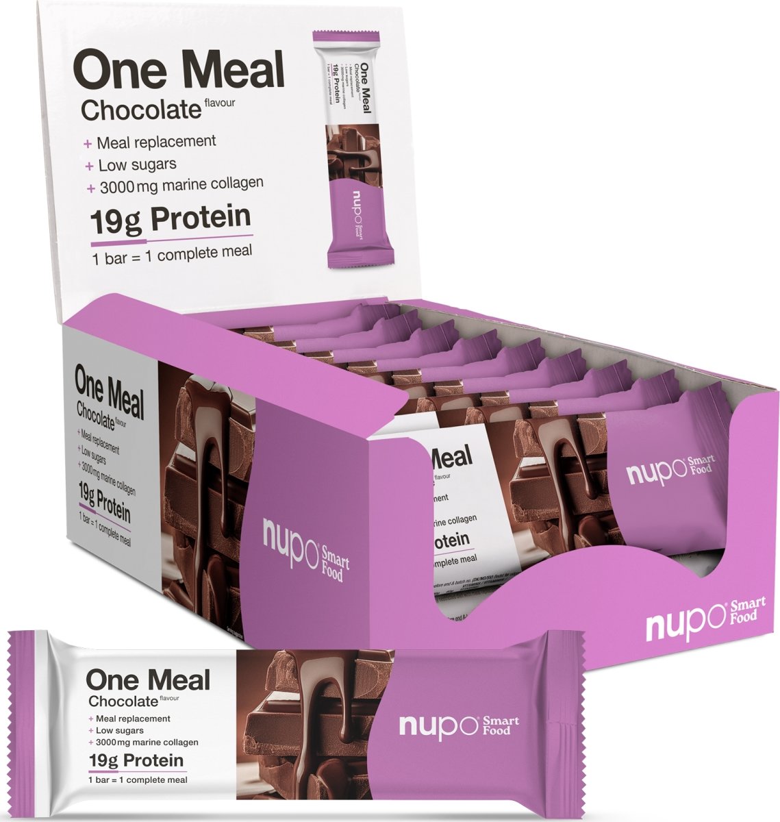 Nupo One Meal Bar Chokolade og kollagen, 60 g