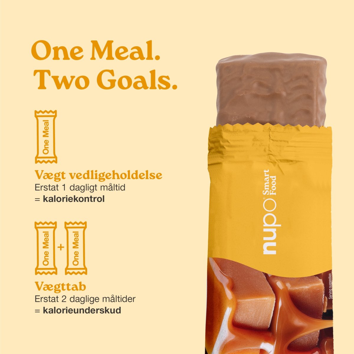 Nupo One Meal Bar Karamel og kollagen, 60 g