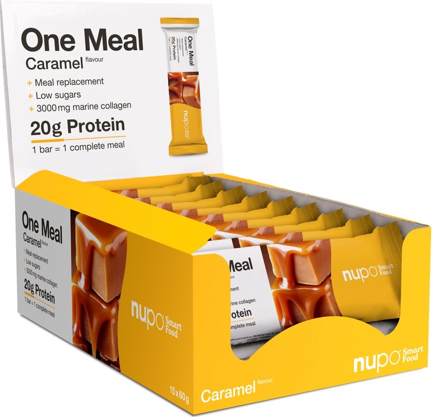 Nupo One Meal Bar Karamel og kollagen, 60 g