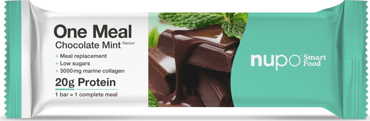 Nupo One Meal Bar Chokolade/Mint og kollagen, 60 g