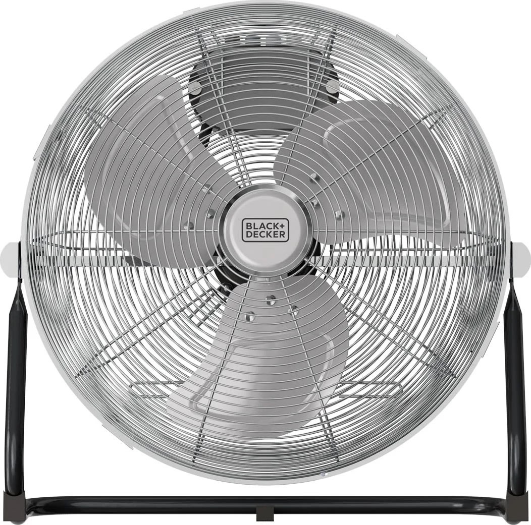 BLACK+DECKER Gulvventilator - 60W, Sort/Sølv