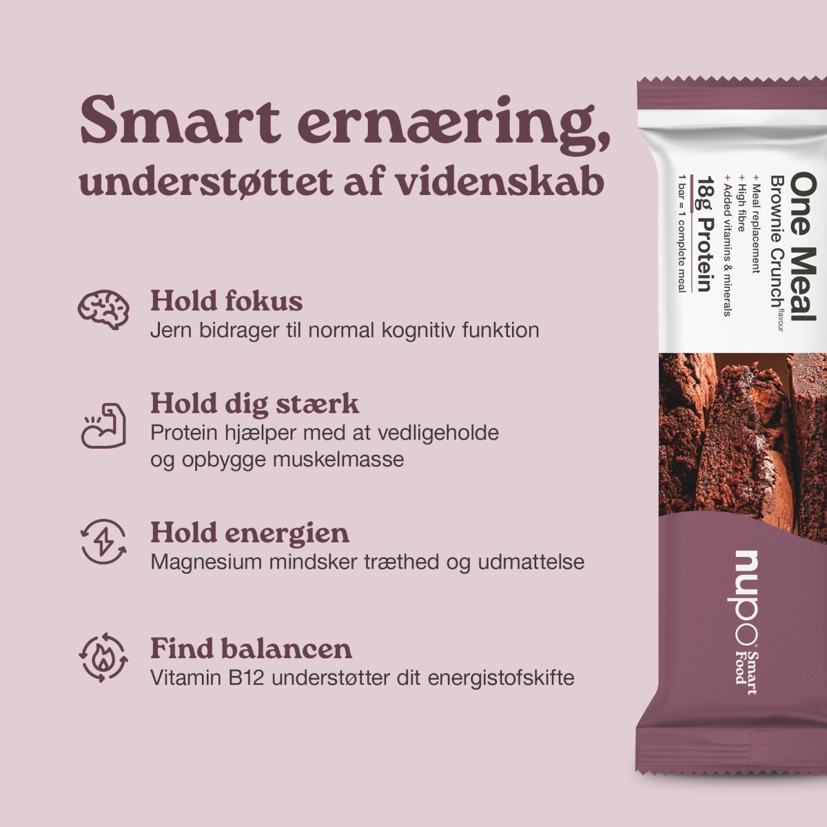 Nupo One Meal Bar Brownie Crunch, 60 g