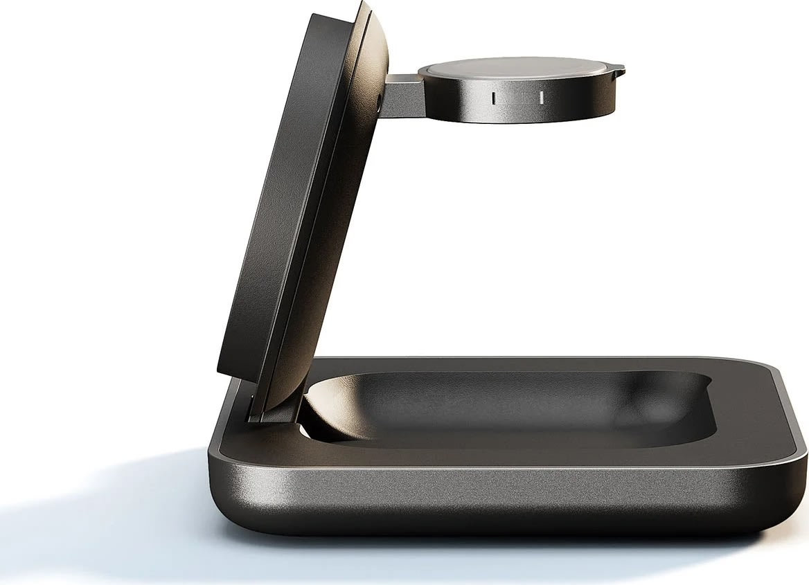 ZENS Oplader til natbord - Pro 2, Aluminium, Sort