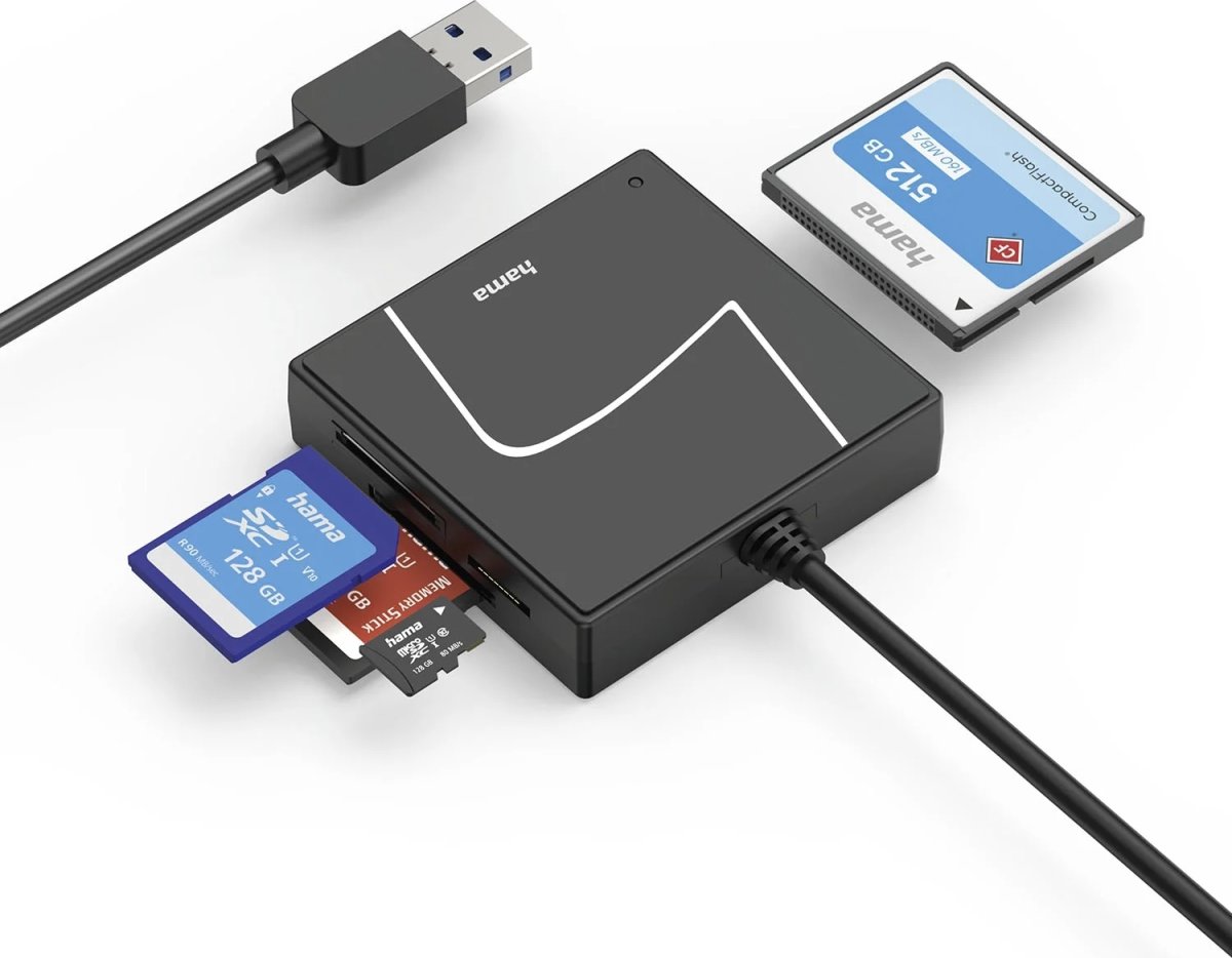 HAMA Kortlæser - USB 3.2 - SD / microSD / CF