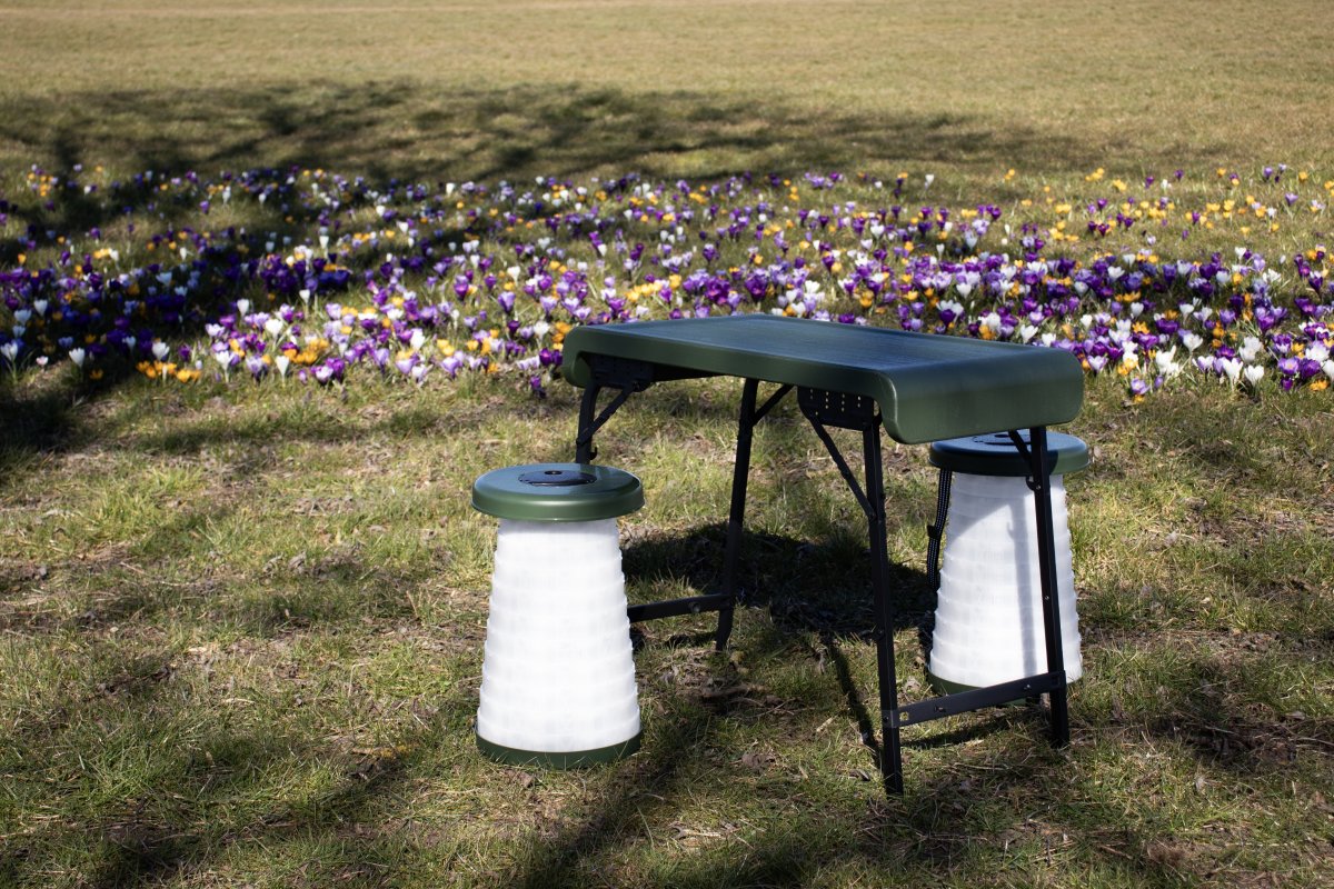 CapableX Sammenklappelig sæt bord & skamler m/led