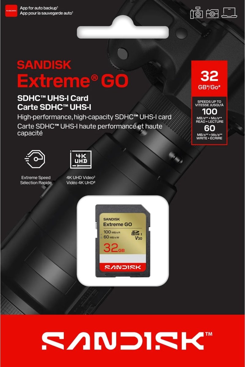 SANDISK Hukommelseskort - SD Extreme GO 32GB