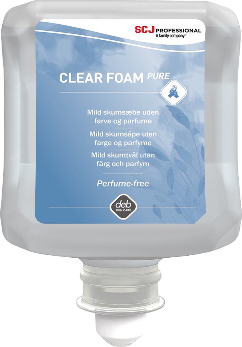 Deb Clear Foam PURE Skumsæbe u/parfume, 1 L