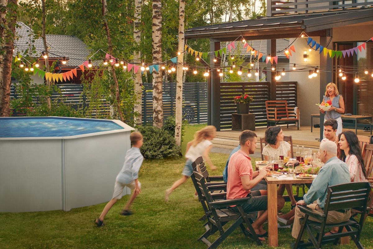 Swim & Fun rund pool Ø350 x 120 cm, hvid