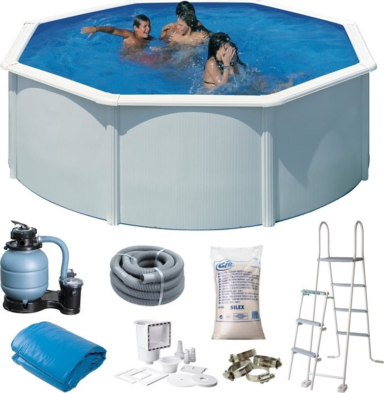 Swim & Fun rund pool Ø350 x 120 cm, hvid