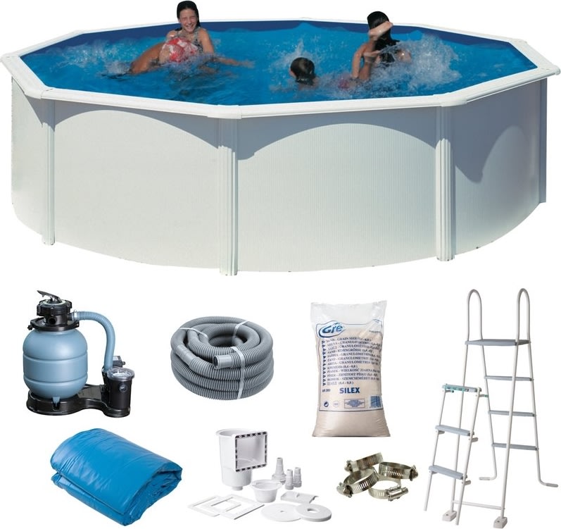Swim & Fun rund pool Ø460 x 120 cm, hvid