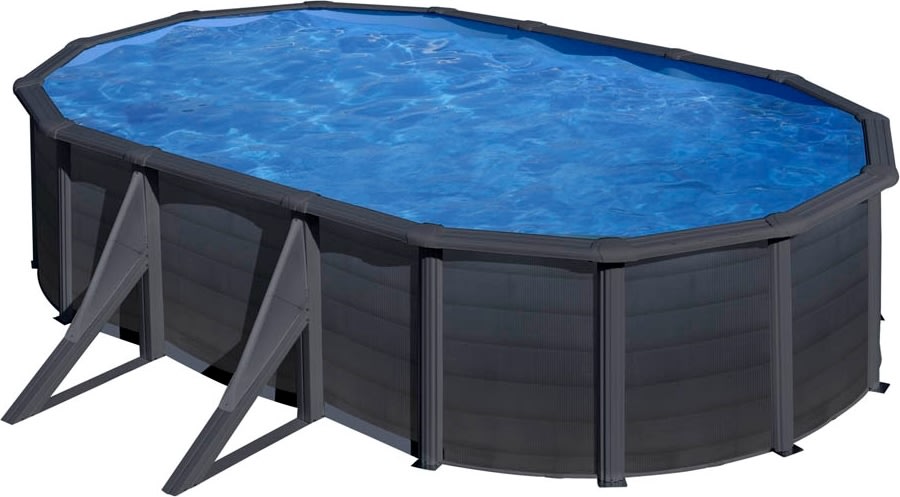 Swim & Fun oval pool 500 x 300 x 120 cm, grafit