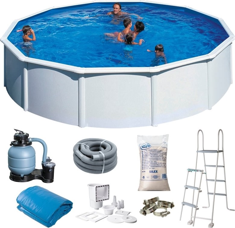 Swim & Fun rund pool Ø550 x 120 cm, hvid
