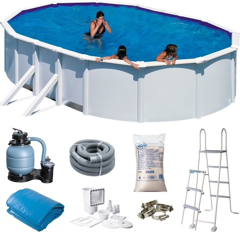 Swim & Fun oval pool 610 x 375 x 120 cm, hvid