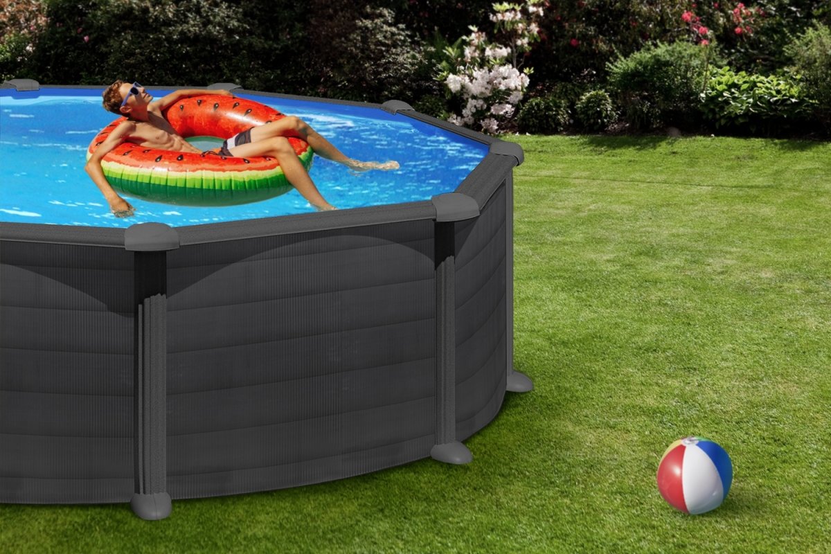 Swim & Fun rund pool Ø350 x 132 cm, grafit