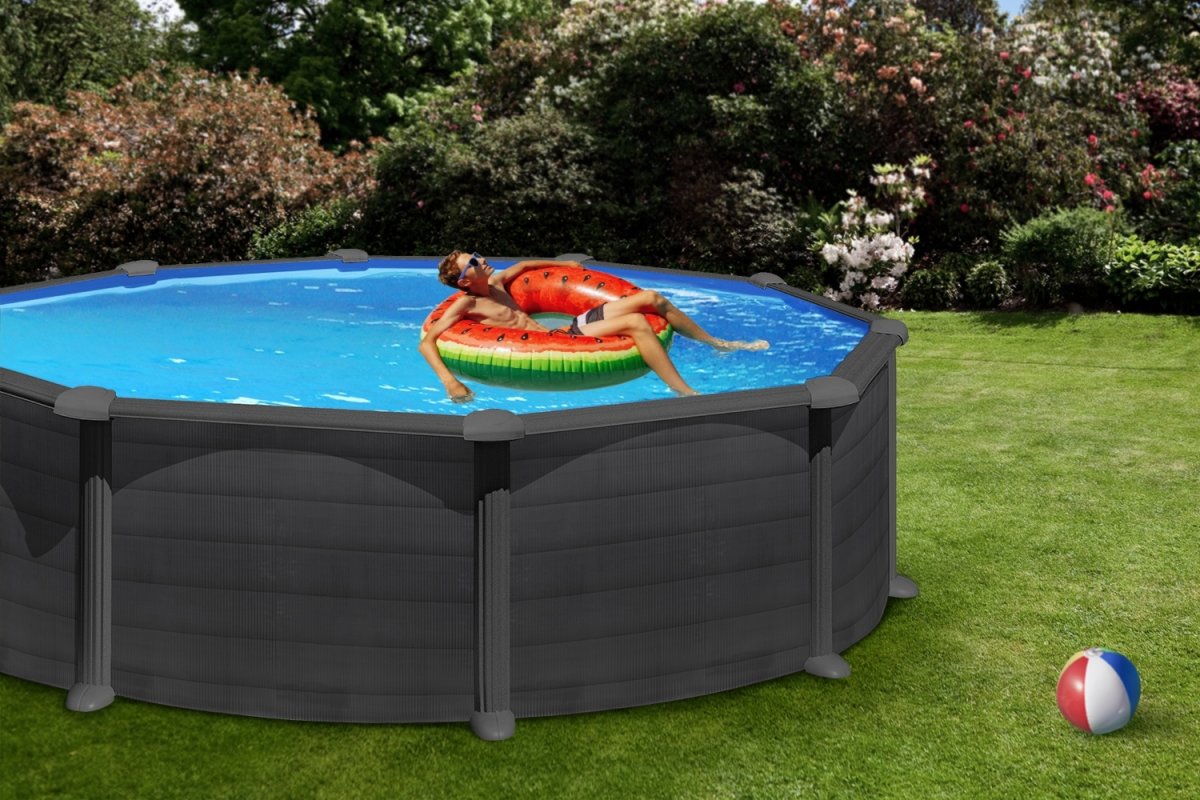 Swim & Fun rund pool Ø460 x 132 cm, grafit
