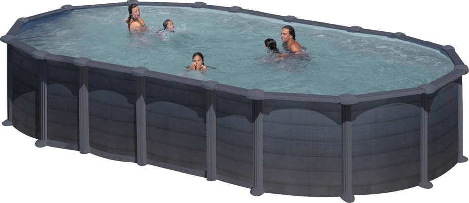 Swim & Fun oval pool 730 x 375 x 132 cm, grafit
