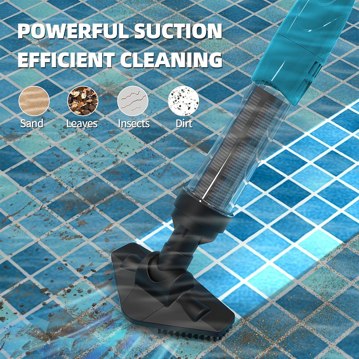 Swim & Fun Genopladelig poolstøvsuger