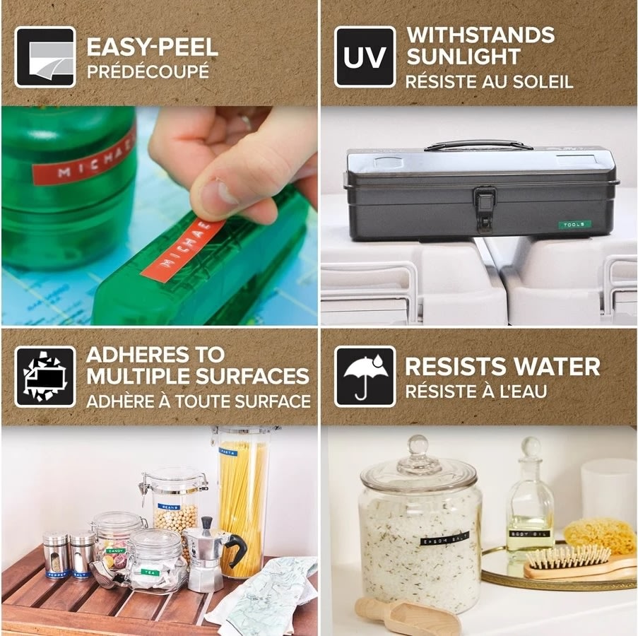 Dymo 3D prægetape 9mm x 3m i sort/rød/blå